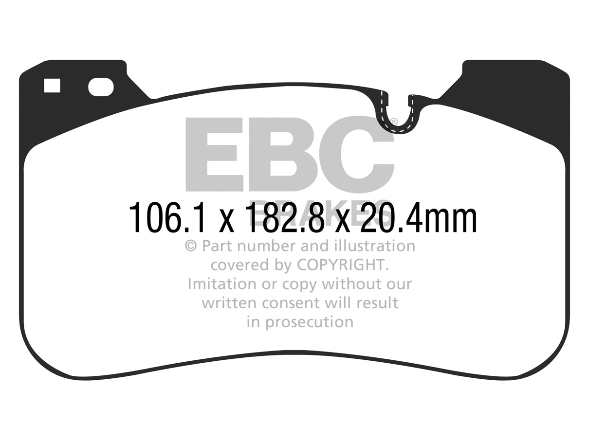 EBC BMW F90 M5 Redstuff Sport Front Brake Pads - Brembo Caliper - ML Performance UK