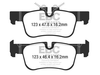 EBC BMW MINI Greenstuff 2000 Series Sport Rear Brake Pads - ATE Caliper (Inc. F40 118i, F46 220ix, i3 & F54 Clubman) - ML Performance UK