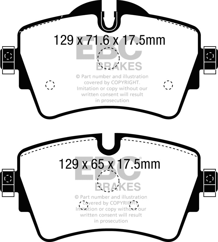 EBC BMW MIN Yellowstuff 4000 Series Front Sport Brake Pads & Premium OE Replacement Plain Discs Kit - TRW Caliper (Inc. F45 216i, F45 228ix, F55 Mini Hatch Cooper S & F54 Mini Clubman) | ML Performance UK