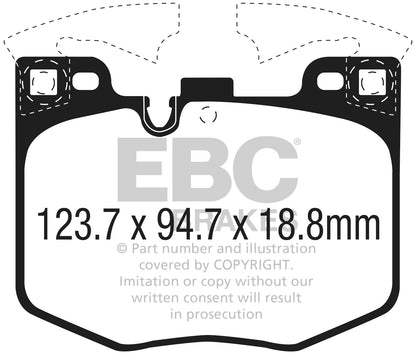 EBC BMW TOYOTA Yellowstuff 4000 Series Front Sport Brake Pads & Premium OE Replacement Riveted Discs Kit - Brembo Caliper (Inc. G20 330i, G30 540i, G29 Z4 M40i & GR Supra) | ML Performance UK
