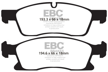 EBC Dodge Jeep Mercedes-Benz Greenstuff 6000 Series Truck And SUV Front Brake Pads - ATE Calliper (Inc. Durango, Grand Cherokee, X116 GL400 & W116 ML400) | ML Performance UK