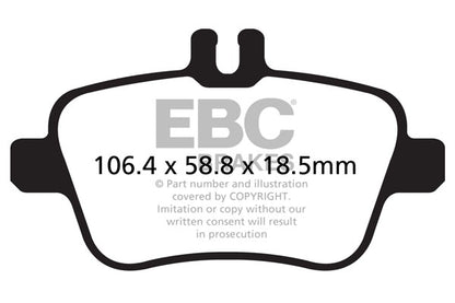 EBC Infiniti Mercedes-Benz Greenstuff 2000 Series Sport Rear Brake Pads - TRW Caliper (Inc. Q30, A250, B250 & CLA250) | ML Performance UK