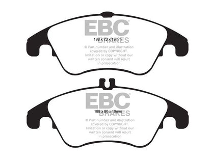 EBC Mercedes-Benz WCS204 Greenstuff 2000 Series Front Sport Brake Pads & Premium OE Replacement Drilled Discs Kit - TRW Caliper (Inc. C300 & C280) | ML Performance UK