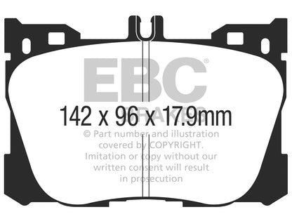 EBC Mercedes-Benz W/S213 A/C238 Greenstuff 2000 Series Sport Front Brake Pads - Brembo Calliper (Inc. E300, E300e, E350 & E400) - ML Performance UK
