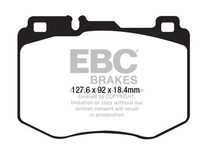EBC Mercedes-Benz W/S/C205 C257 W/S213 A/C238 Greenstuff 2000 Series Sport Front Brake Pads - Brembo Caliper (Inc. C400, E300, CLS350 & GLS300d) - ML Performance UK