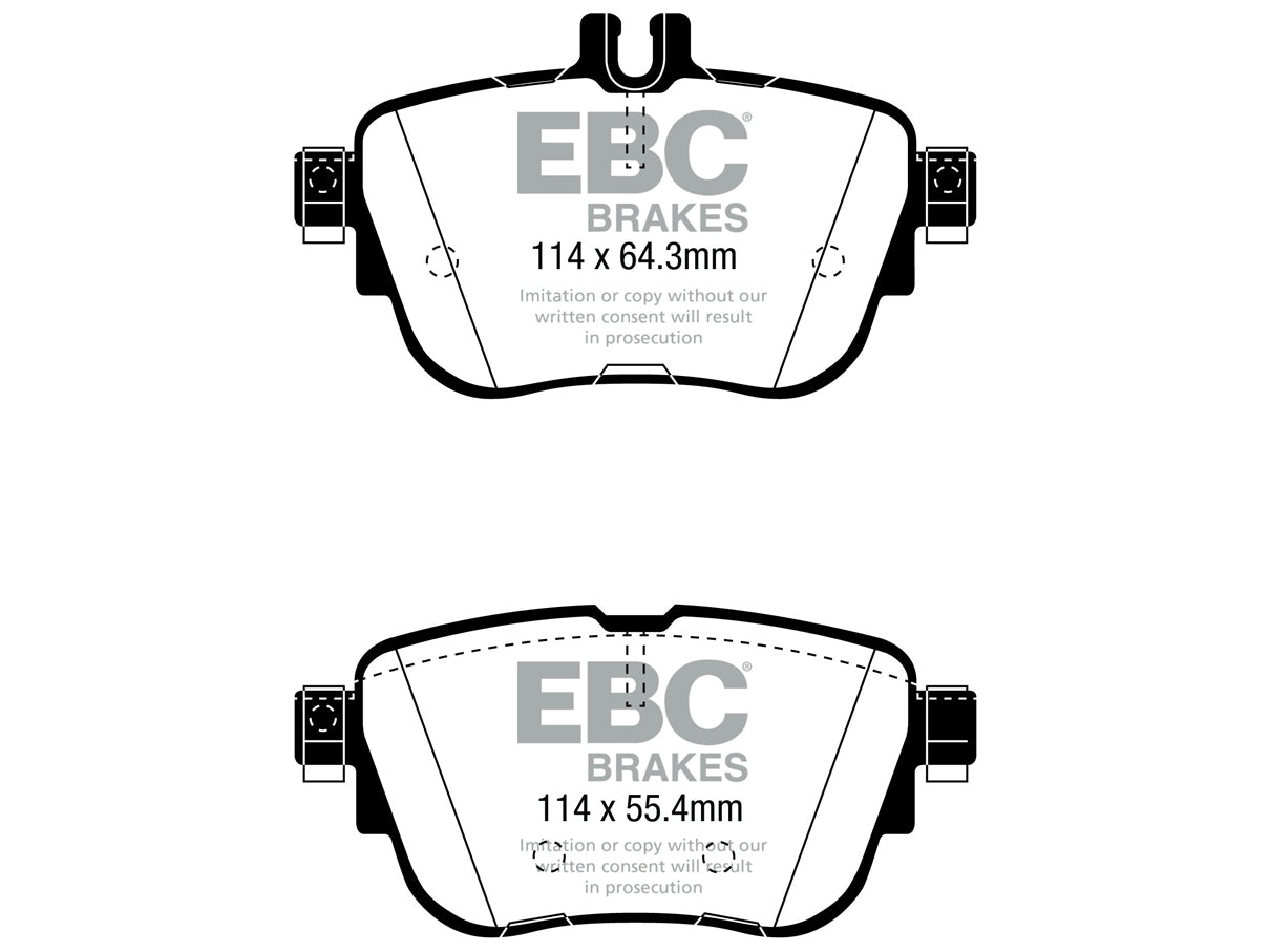 EBC Mercedes-Benz W/S/C/A238 Greenstuff 2000 Series Sport Rear Brake Pads - TRW Caliper (Inc. E220, E250, E300 & E300 TD) - ML Performance UK