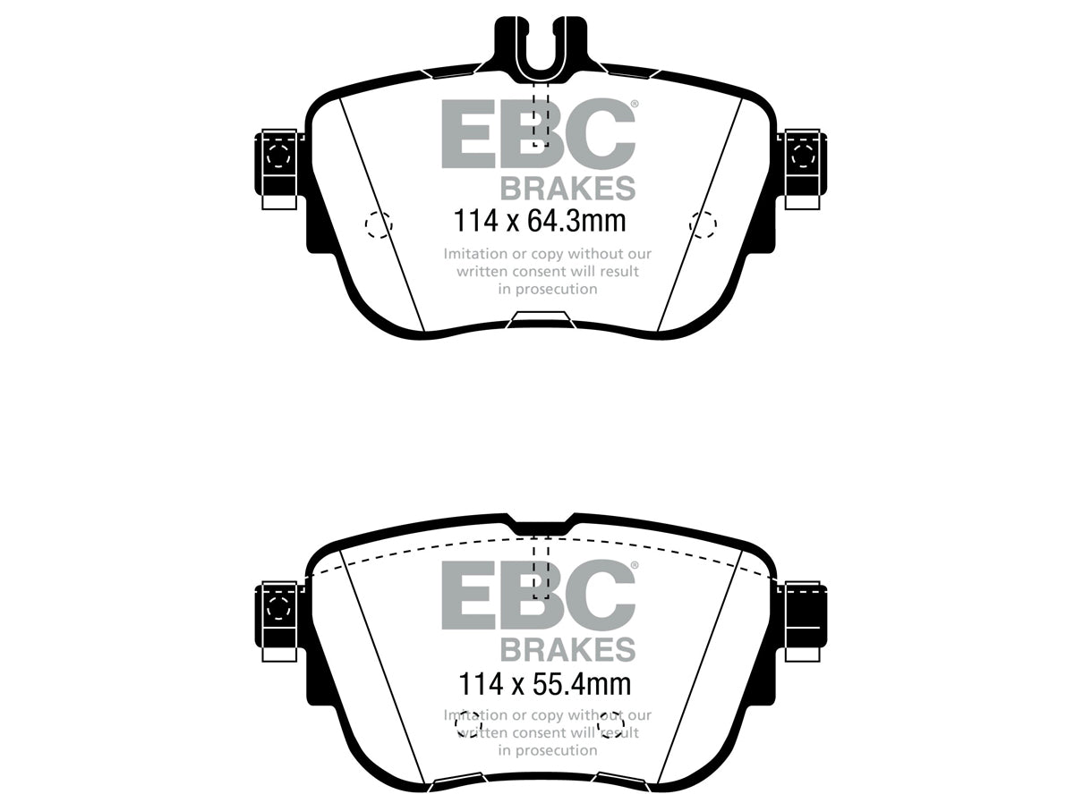 EBC Mercedes-Benz W/S/C/A238 Redstuff Sport Rear Brake Pads - TRW Caliper (Inc. E220, E250, E300 & E300 TD) - ML Performance UK