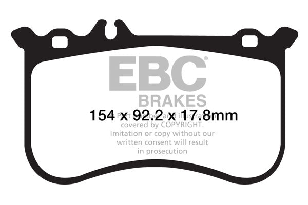 EBC Mercedes-Benz CX218 WS212 R173 Redstuff Sport Front Brake Pads - Brembo Caliper (Inc. SLC43 AMG, CLS500, E500 & SLK55 AMG) | ML Performance UK