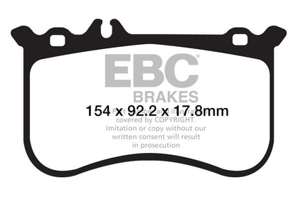 EBC Mercedes-Benz CX218 WS212 R173 Redstuff Sport Front Brake Pads - Brembo Caliper (Inc. SLC43 AMG, CLS500, E500 & SLK55 AMG) | ML Performance UK