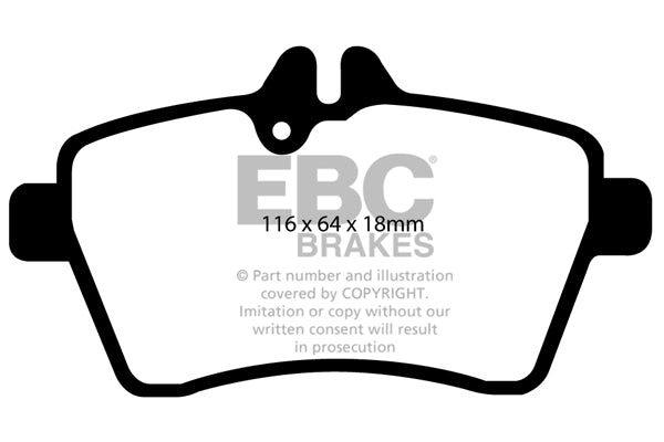 EBC Mercedes-Benz W169 W245 Greenstuff 2000 Series Sport Front Brake Pads - TRW Caliper (Inc. A200, A180, B180 & B170) | ML Performance UK