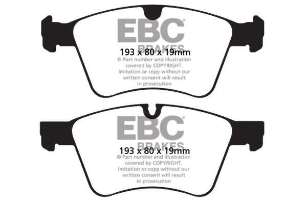 EBC Mercedes-Benz W251 R500 Yellowstuff 4000 Series Front Sport Brake Pads & Premium OE Replacement Plain Discs Kit - ATE Caliper | ML Performance UK