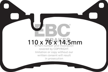 EBC Mercedes-Benz WS204 CX218 WS212 Yellowstuff 4000 Series Rear Sport Brake Pads & Premium OE Replacement Drilled Discs Kit - Brembo Caliper (C63 AMG, E63 AMG & CLS63 AMG) | ML Performance UK