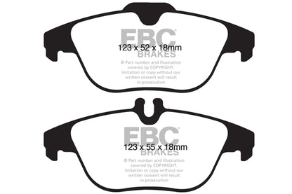 EBC Mercedes-Benz WSC204 CA207 Yellowstuff 4000 Series Rear Sport Brake Pads & Premium OE Replacement Plain Discs Kit (Inc. C350, C320, E500 & E400) | ML Performance UK