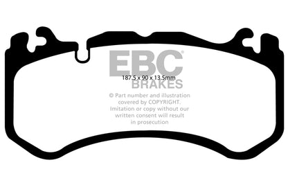 EBC Mercedes-Benz WSC204 W116 W221 Bluestuff NDX Trackday Front Brake Pads - Brembo Caliper (Inc. C63, E63, CLS63 & GLE63) | ML Performance UK