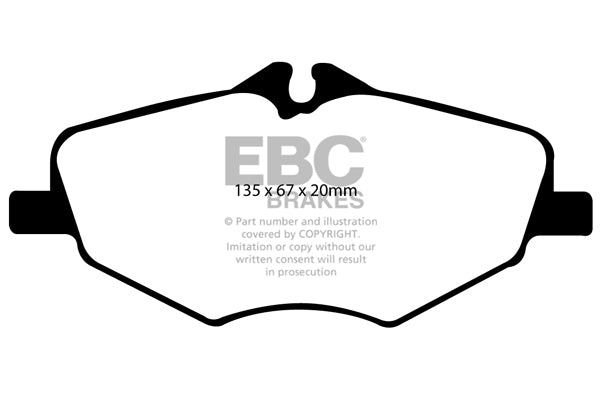 EBC Mercedes-Benz WT211 Greenstuff 2000 Series Sport Front Brake Pads - Bosch Caliper (Inc. E200, E220, E230 & E240) | ML Performance UK
