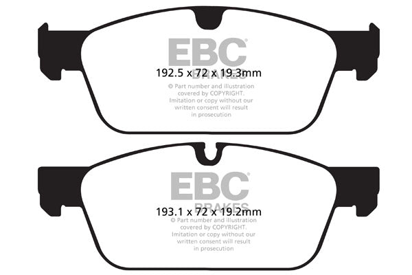 EBC Mercedes-Benz WX166 C292 Greenstuff 6000 Series Truck And SUV Front Brake Pads - ATE Caliper (Inc. GL500, GLE63 AMG, GLS500 & ML500) | ML Performance UK
