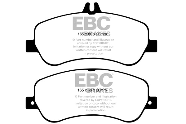 EBC Mercedes-Benz X204 Yellowstuff 4000 Series Front Sport Brake Pads & USR Slotted Discs Kit - ATE Caliper (GLK350, GLK320, GLK300 & GLK280) | ML Performance UK