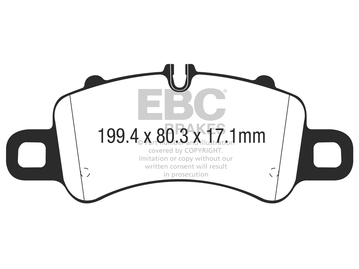 EBC Porsche 991/2 718 Bluestuff NDX Trackday Front Brake Pads - Brembo Caliper (Inc. Carrera, Carrera 4, Boxster GTS  & Cayman GTS) - ML Performance UK
