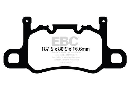 EBC Porsche 991 991/2 981 Bluestuff NDX Trackday Rear Brake Pads - Brembo Caliper (Inc. 911 GT3, 911 GT3 RS, 911 Turbo S & Cayman GT4) - Supercar Parts UK