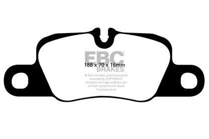 EBC Porsche 991 970 971 Bluestuff NDX Trackday Rear Brake Pads - Brembo Caliper (Inc. 911 Carrera S, 911 Carrera GTS, Panamera & Panamera GTS) | Supercar Parts UK