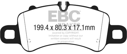 EBC Porsche 996 997 718 Yellowstuff 4000 Series Front Sport Brake Pads & Premium OE Replacement Drilled Discs Kit -  Brembo Caliper (Inc. 911 Carrera S, 911 Carrera 4S, Boxster GTS & Cayman GTS) | ML Performance UK