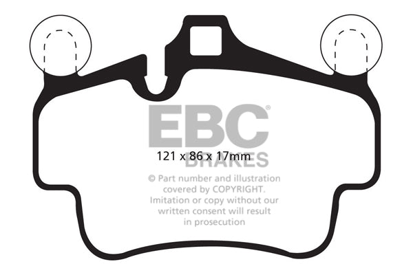 EBC Porsche 997 987 Redstuff Sport Front & Rare Brake Pads - Brembo Caliper (Inc. 911 Carrera, Boxster, Boxster Spyder & Cayman S) | Supercar Parts UK