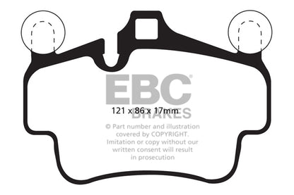 EBC Porsche 997 987 Redstuff Sport Front & Rare Brake Pads - Brembo Caliper (Inc. 911 Carrera, Boxster, Boxster Spyder & Cayman S) | Supercar Parts UK