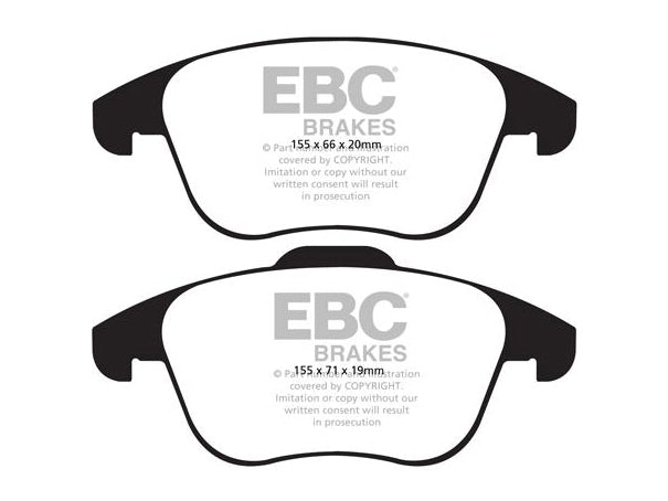 EBC Seat Volkswagen  Greenstuff 2000 Series Front Sport Brake Pads & Premium OE Replacement Plain Discs Kit - ATE Caliper (7N Alhambra, 7N Sharan, Tiguan I & Tiguan II) | ML Performance UK