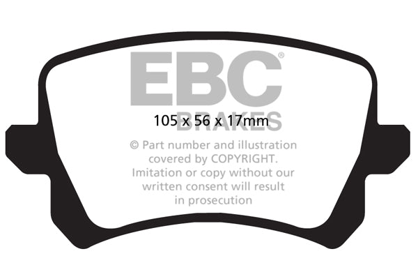 EBC Volkswagen B6 B7 Orangestuff Race Rear Brake Pads - TRW Caliper (CC  &  Passat ) | ML Performance UK