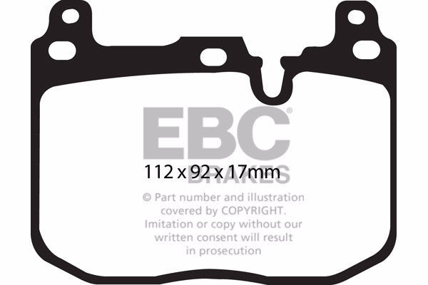 EBC BMW F20 F30 F32 Yellowstuff Front Brake pads - Brembo Caliper (Inc. M135i, M235i, 335i & 435i)