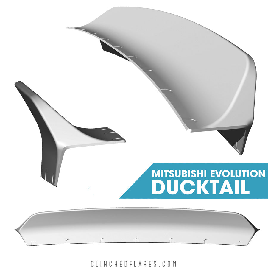 Clinched Mitsubishi Evo 7/8/9 Ducktail Spoiler | ML Performance UK Car Parts