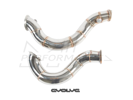 Evolve BMW N54 3" Catless Downpipes (1M, 135i & 335i) - ML Performance UK