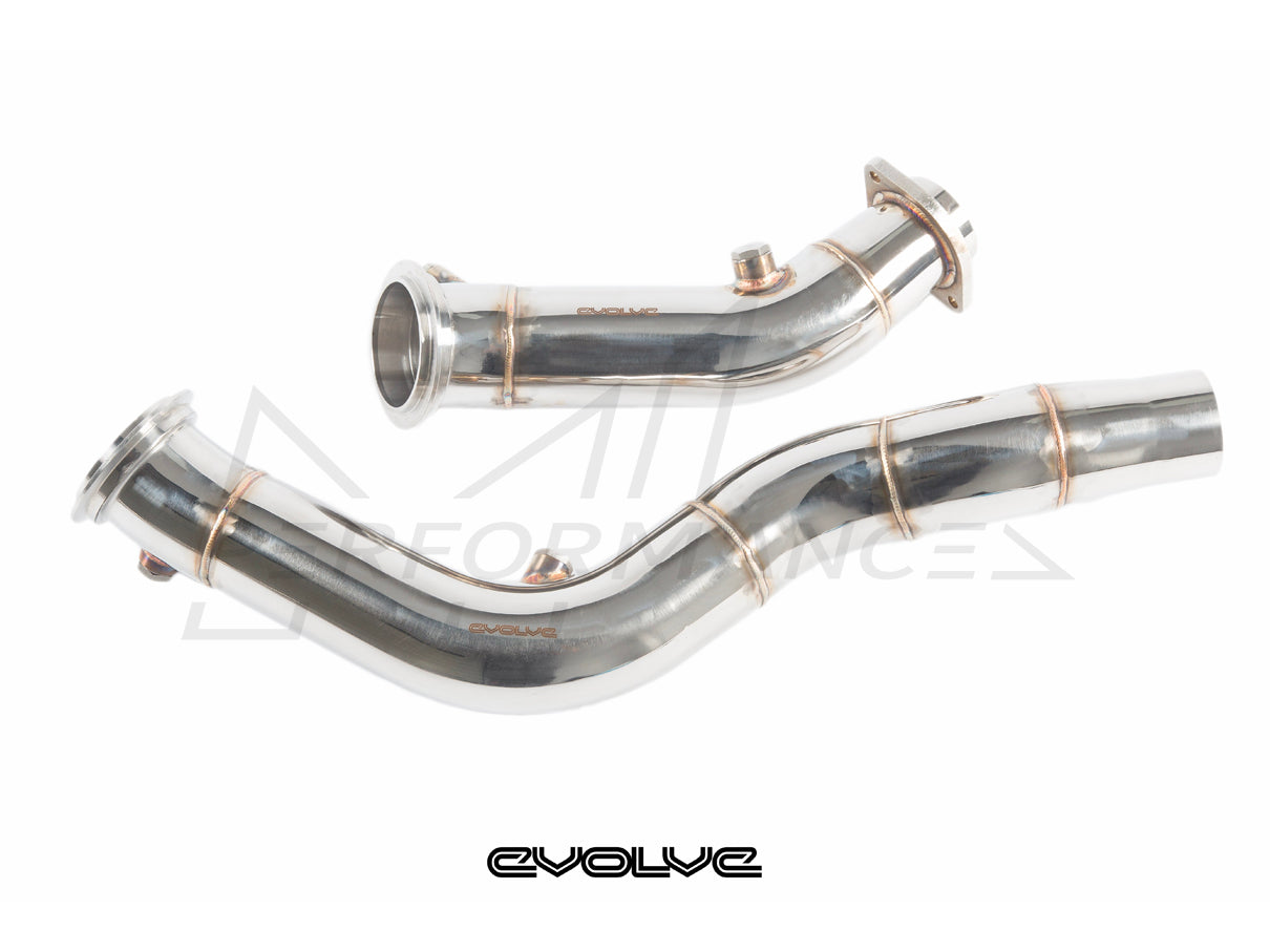 Evolve BMW S55 3" Catless Downpipes (F80 M3, F82 M4 & F87 M2 Competition) - ML Performance UK