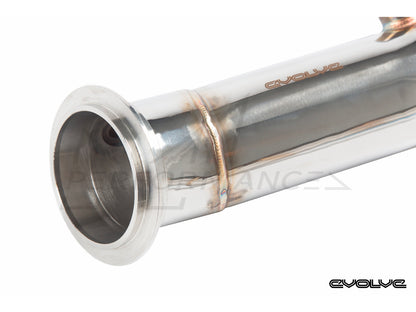 Evolve BMW S55 3" Catless Downpipes (F80 M3, F82 M4 & F87 M2 Competition) - ML Performance UK