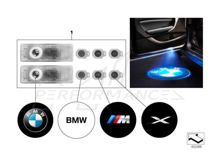 Genuine BMW 63312468386 Door Projector Entry Step Logo Emblem Light – ML  Performance