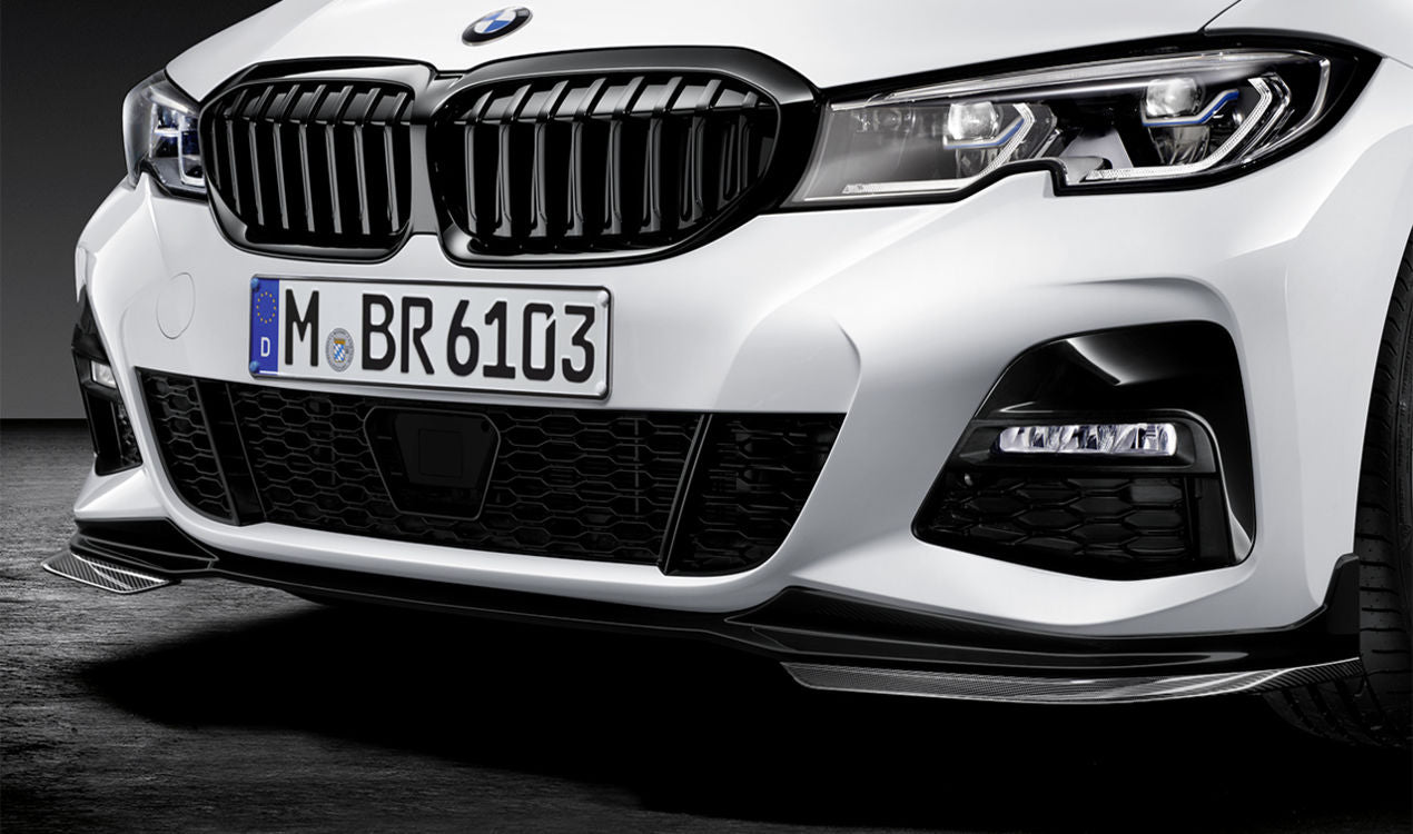 Genuine BMW 3 Series G20 M Performance High Gloss Black Front Splitter (Inc. 320i, 330d, 330i & M340ix) - ML Performance UK
