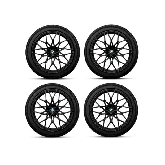 Genuine BMW G80 G82 M Performance Forged Cross-spoke 1000M Matte Black 20"/21" Wheels with Summer Tyres (M3, M3 Competition, M4 & M4 Competition) - ML Performance UK
