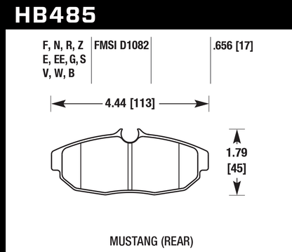 Hawk Performance HB485N.656 HP Plus Brake Pads Rear