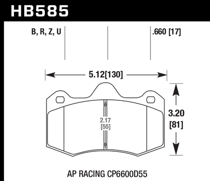 Hawk Performance HB585Z.660 PC Brake Pads