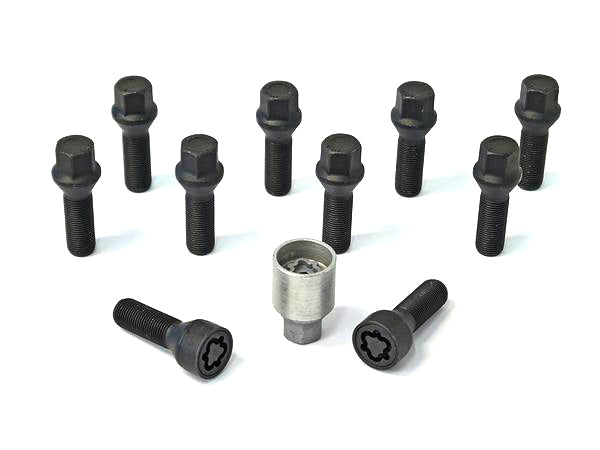 H&R BMW bolts, locks & key in Black for 13, 15 & 18mm spacer - ML Performance UK
