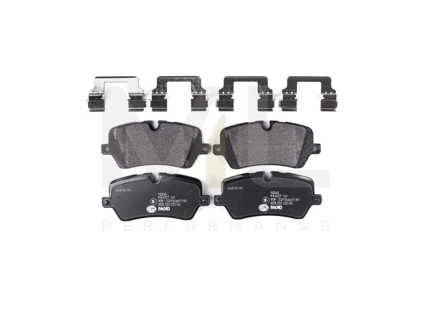 Hella 8DB 355 020-361 Brake Pad Set Prepared For Wear Indicator, With Accessories | ML Performance Car Parts