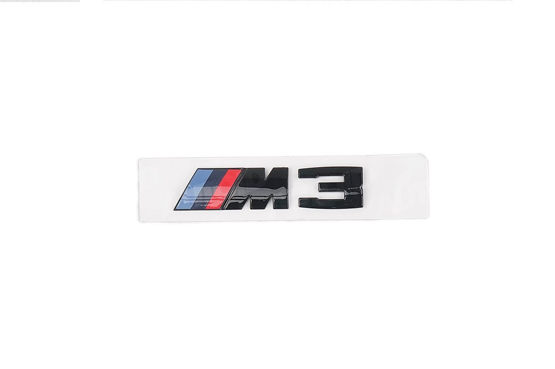 AUTOID BMW F80 M3 Gloss Black Rear Model Badge - ML Performance UK