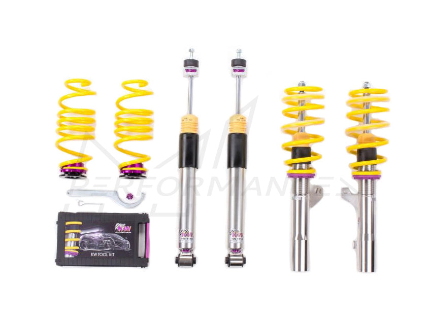 KW SEAT VW COILOVER VARIANT 3 INOX (Leon, Leon SC, Cupra R, Cupra, Golf MK7, Golf GTI & Golf R) - ML Performance UK