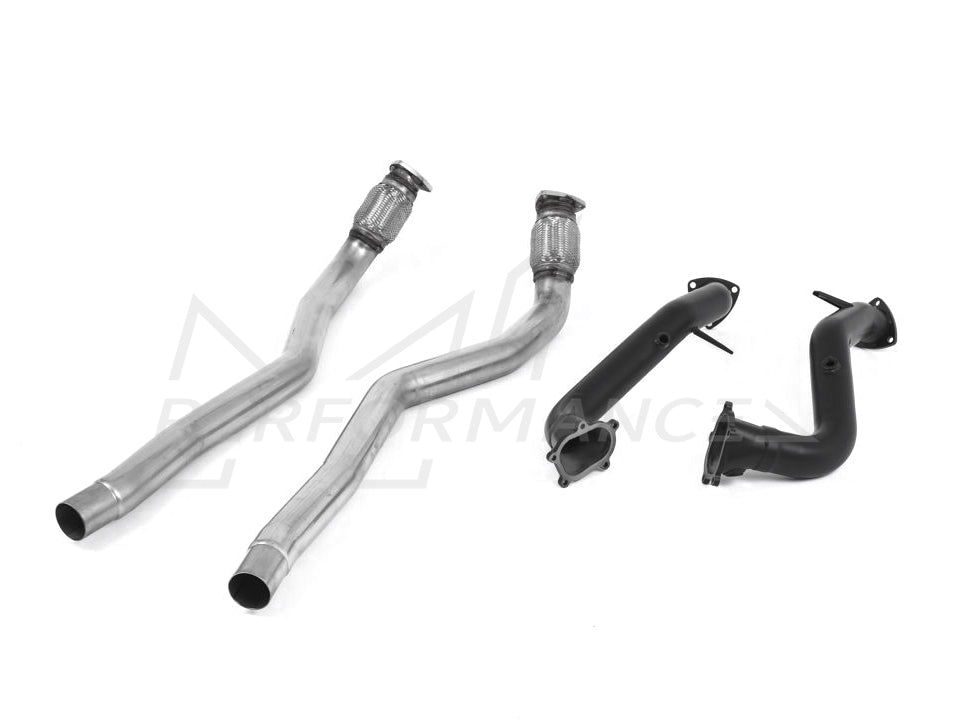 MillTek Audi C7 Large Bore Downpipes with Catalyst Bypass Pipes (S6, S7, RS6 & RS7) - ML Performance UK