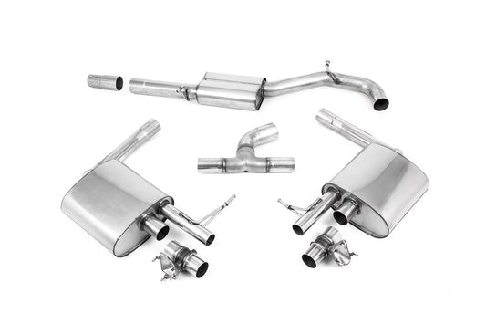 MillTek VW Arteon 2.0 TSI 4motion 76mm Road+ Semi Resonated Valved Cat-Back Exhaust System - ML Performance UK