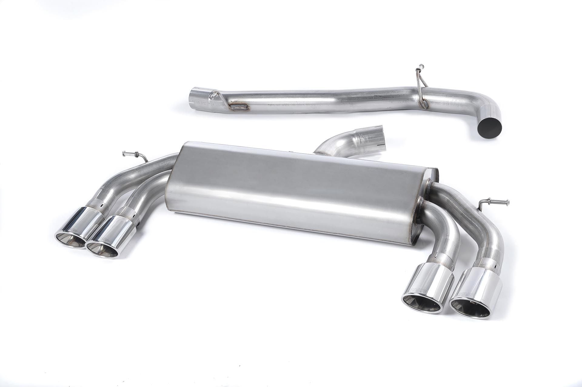 MillTek Audi 8V S3 Non-Resonated Cat-Back Exhaust (Non-Valved) - ML Performance UK