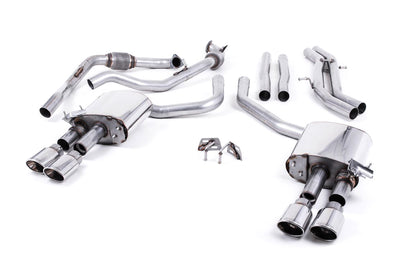 MillTek Audi B9 Non-Resonated Cat-Back Exhaust (S4 & S5) - Non Sport Diff Models