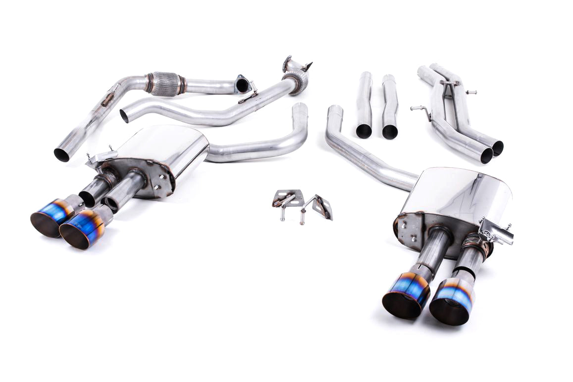 MillTek Audi B9 Non-Resonated Cat-Back Exhaust (S4 & S5) - Non Sport Diff Models