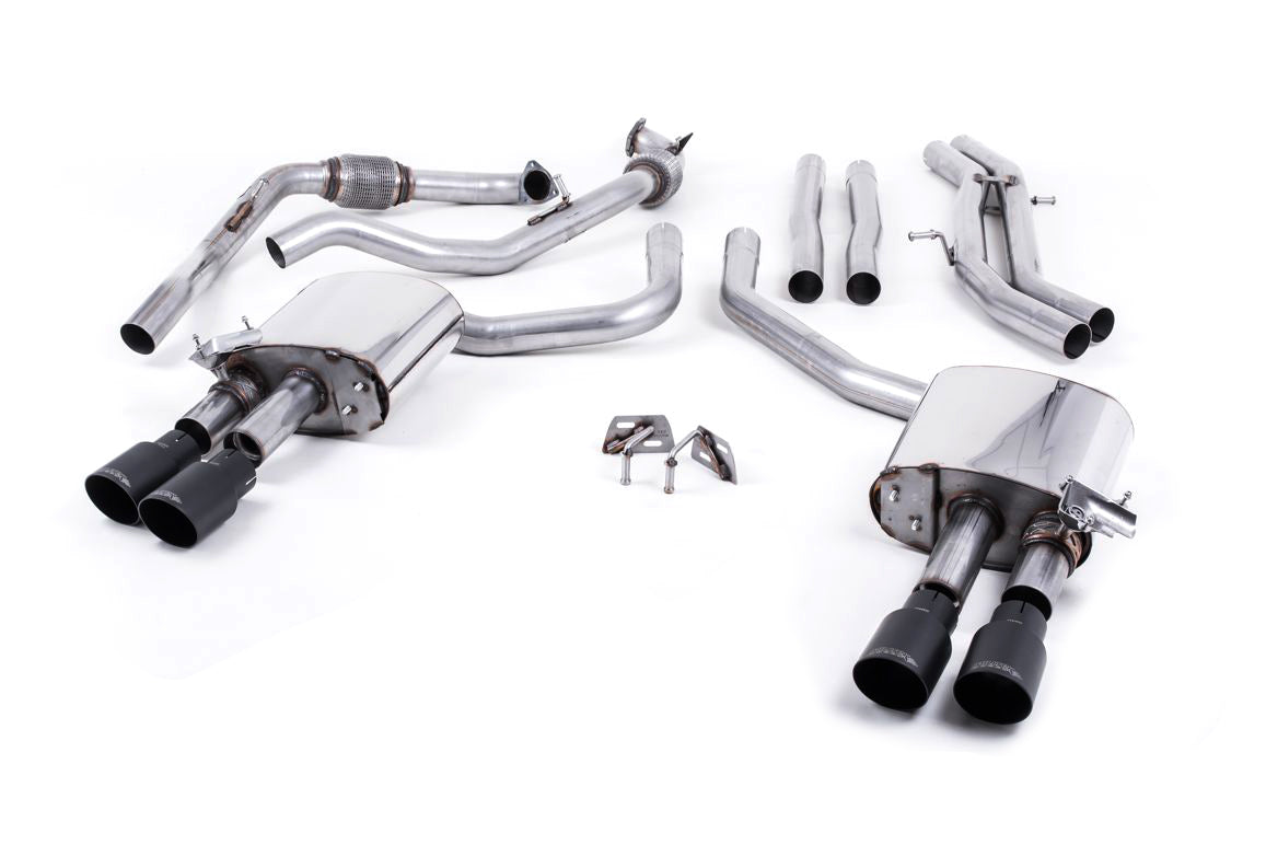 MillTek Audi B9 Non-Resonated Cat-Back Exhaust (S4 & S5) - Non Sport Diff Models
