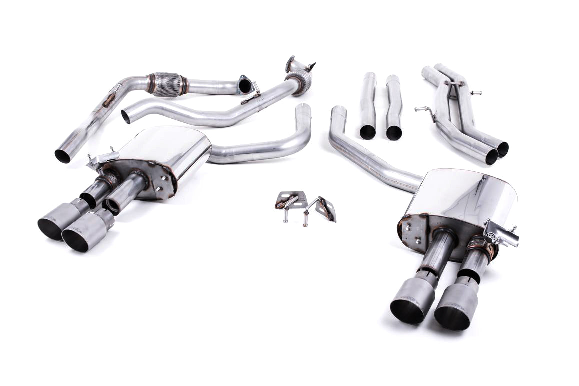 MillTek Audi B9 Non-Resonated Cat-Back Exhaust (S4 & S5) - Non Sport Diff Models